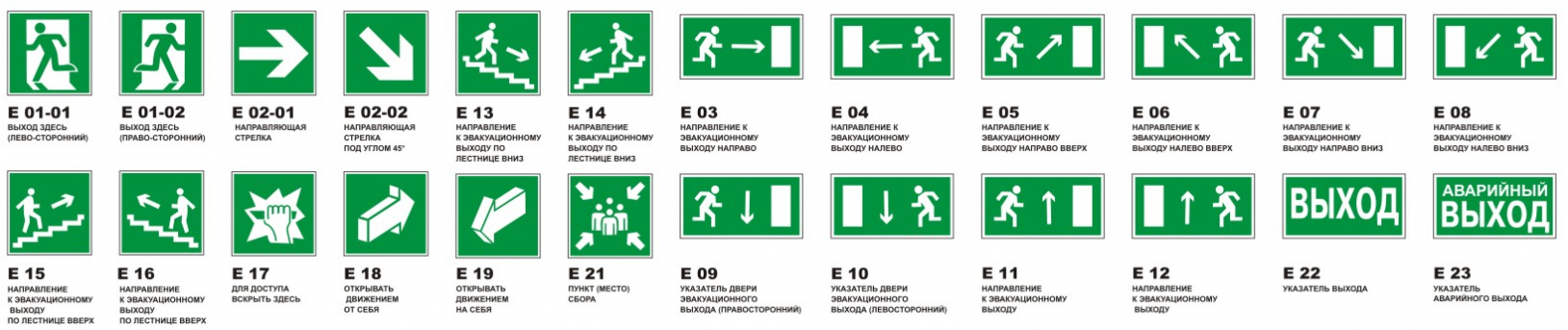 Эвакуационные знаки