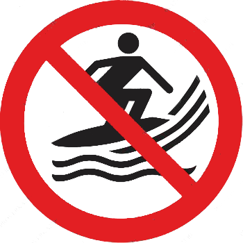 Знак "Серфинг запрещен"